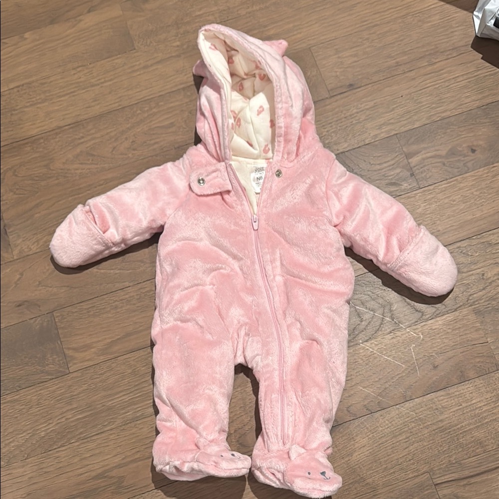 Pink furry Baby bunting Carters newborn